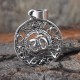 Round Aum Silver 925 Sterling Silver Pendant