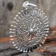 Round Chakra Plain 925 Silver Sterling Pendant