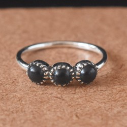 Black Onyx 925 Silver Ring