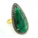 Rings In Fashion Dyed Emerald_White CZ 925 Sterling Silver Ring