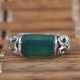 Beautiful!!Green Onyx 925 Sterling Silver Ring