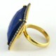 My Perfect Design !! Lapis, White CZ 925 Sterling Silver Ring