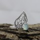 Natural Sea Round Chalcedony 925 Sterling Silver Ring