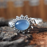 New Design Chalcedony 925 Sterling Silver Ring