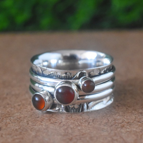 Red Onyx!! Gemstone 925 Sterling Silver Ring