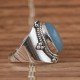Sky Blue Color Chalcedony 925 Gemstone Sterling Silver Ring