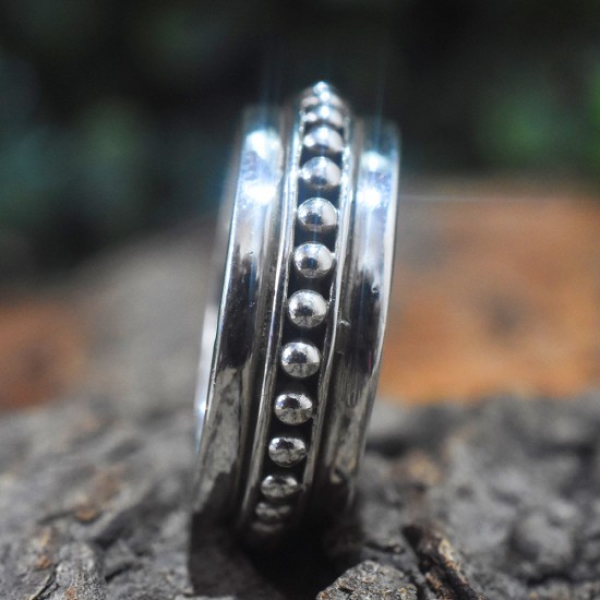 Plain 925 Sterling Silver Spinner Ring