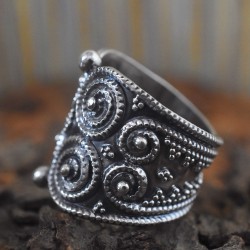 Unique Rawa Work Plain 925 Sterling Silver Ring