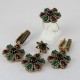 Indian New Design By Designer Today Offer !! Green Onyx, Red Onyx, Blue Onyx, White CZ 925 Silver With Brass