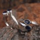 Beautiful Blue Stone C.Z 925 Sterling Silver Toe Ring 