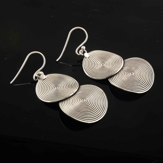 925 Sterling Plain Silver Drop Dangle Earring Handmade Jewelry Gift For Her