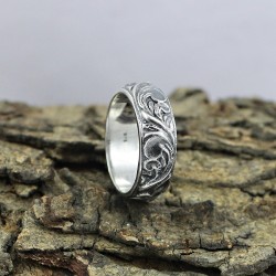 925 Sterling Plain Silver Handmade Band Ring Jewelry