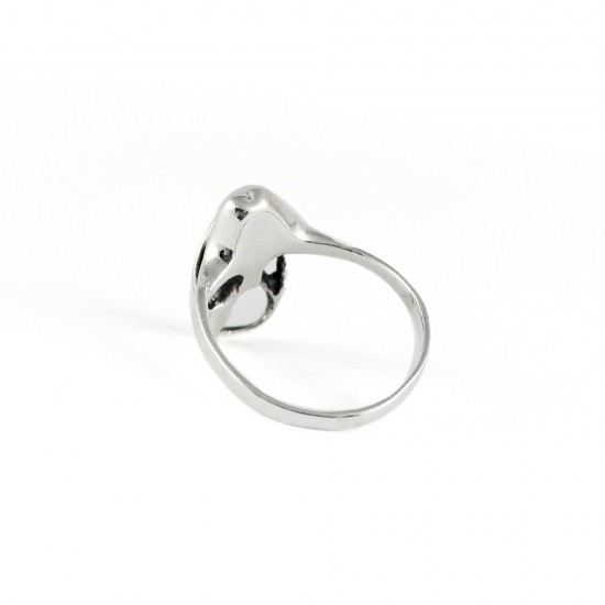 925 Sterling Plain Silver Handmade Human Figure Ring Oxidized Jewelry