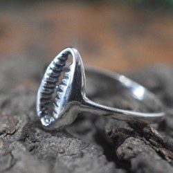 925 Sterling Plain Silver Kodi Shape Band Ring Handmade Oxidized Silver Jewellery