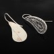 Amazing Silver Earring !! 925 Sterling Plain Silver Leaf Design Oxidized Dangle Earring Jewelry