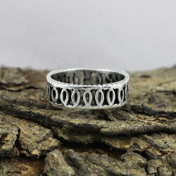 925 Sterling Plain Silver Handmade Band Ring Party Wear Jewelry