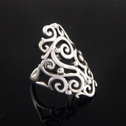 Awesome !! 925 Sterling Plain Silver Party Wear Stylish Ring Jewelry Gift For Her