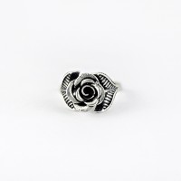 925 Sterling Plain Silver Rose Design Handmade Ring Oxidized Jewelry