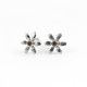 925 Sterling Silver Citrine Stone Flower Design Stud Earring Jewelry
