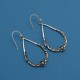 925 Sterling Solid Plain Silver Drop Dangle Earring Boho Jewelry
