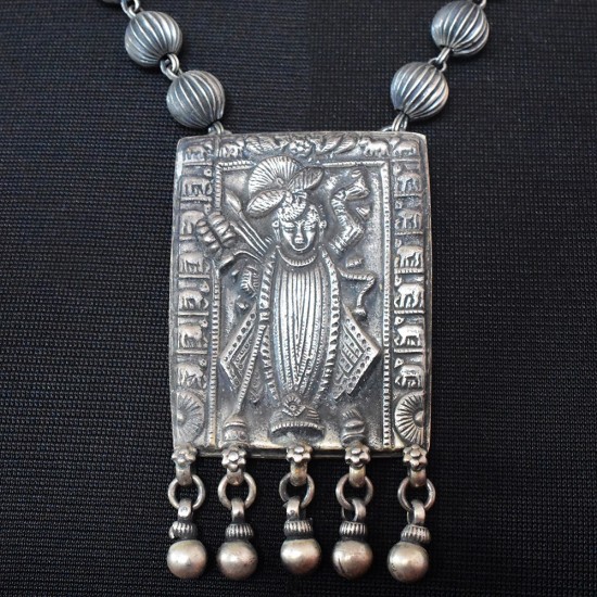 Designer Silver Necklace !! Fashionable 925 Sterling Silver Indian Religious Necklace Jewelry