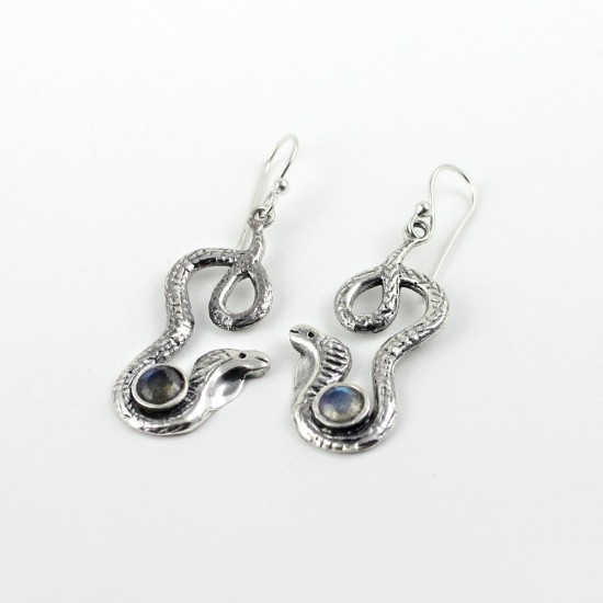 Awesome Silver Earring !! Labradorite Garnet Gemstone Silver Jewelry Earring