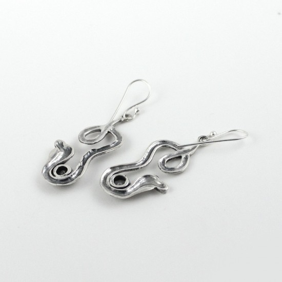 Awesome Silver Earring !! Labradorite Garnet Gemstone Silver Jewelry Earring