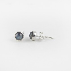 925 Sterling Silver Labradorite Stud Earring Jewelry Gift For Her