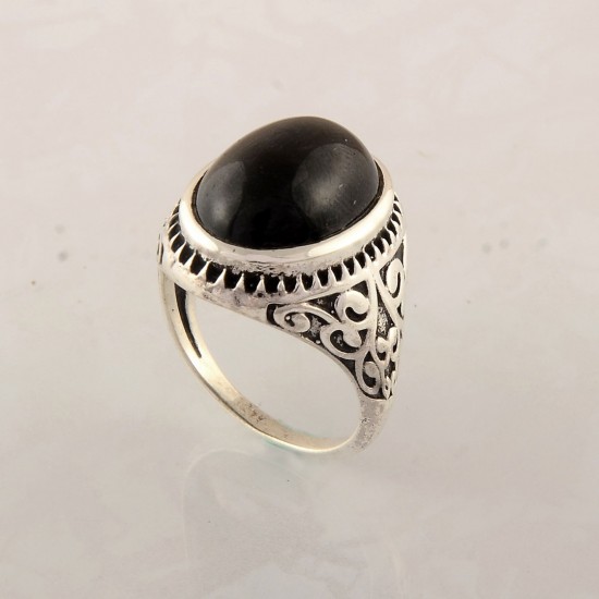 Black Onyx 925 Indian Handmade Silver Ring Handmade Jewelry With Black Onyx Silver Ring