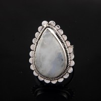 Rainbow Moonstone 925 Sterling Silver Ring Silver Jewelry Handmade Silver Ring 