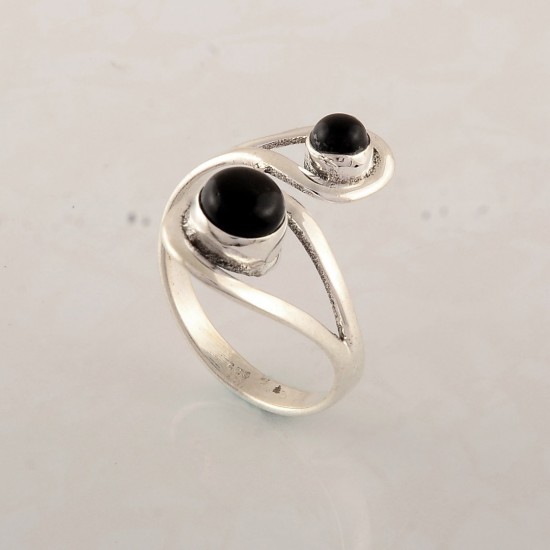 Black Onyx Black Color Gemstone Silver Jewelry Ring 925 Indian Silver Ring
