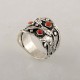 Coral Gemstone Ring Silver Jewelry Indian Silver Jewelry 925 Handmade Silver Jewelry