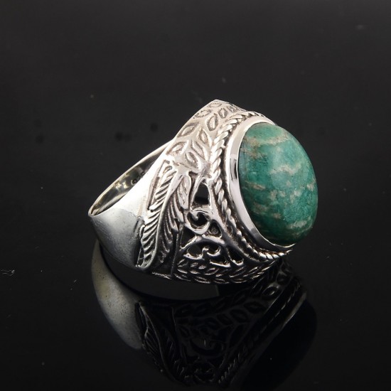 Azurite 925 Sterling Silver Gemstone Jewelry Ring