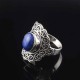 Lapis 925 Silver Gemstone Ring Indan Handmade Silver Ring With Lapis Gemstone Jewelry 