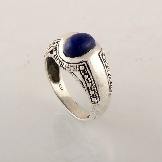 Lapis Gemstone Indian Silver Ring Handmade silver jewelry 925 Lapis Gemstone 925 Sterling Silver Ring