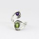 Alluring Amethyst Peridot 925 Sterling Silver Ring Birthstone Ring Jewellery Gift For Her