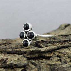 Alluring Black Onyx 925 Sterling Silver Ring Jewelry Gift For Her
