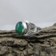 Natural Green Onyx Gemstone 925 Sterling Silver Ring Jewelry