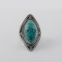 Artisan !! Turquoise 925 Sterling Silver Ring
