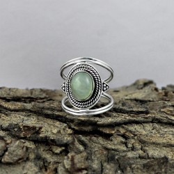 Alluring Prehnite 925 Sterling Silver Ring Jewelry Wholesale Jewelry