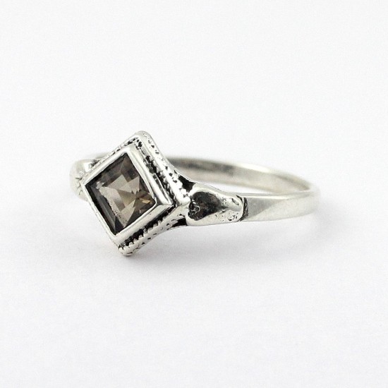 Alluring Smoky Quartz 925 Sterling Silver Ring Wholesale Silver Jewelry Engagement Ring Gift For Her