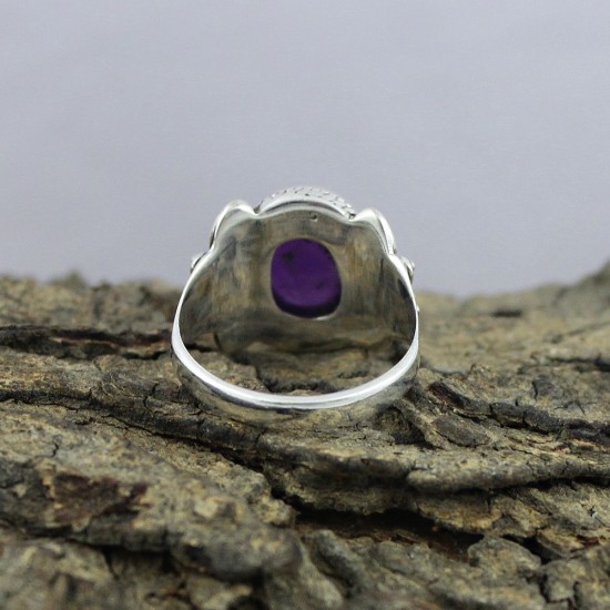 Gorgeous Natural Amethyst 925 Sterling Silver Ring