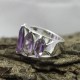 Actual Marquise Shape Amethyst 925 Sterling Silver Ring