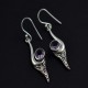 Amethyst Earring Oxidized Silver Jewellery 925 Sterling Silver Handmade Drop Hook Earring Jewellery