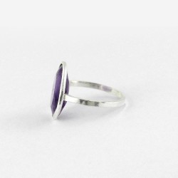 Amethyst Oval Shape Handmade 925 Sterling Silver Ring Birthstone Ring Jewellery