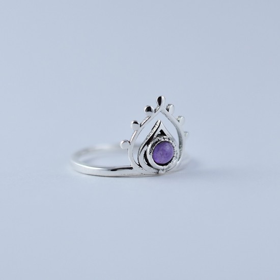 Amethyst Ring 925 Sterling Silver 925 Stamped Silver Boho Ring Jewellery