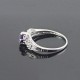 Amethyst Ring 925 Sterling Silver Rhodium Plated Indian Designer Jewelry