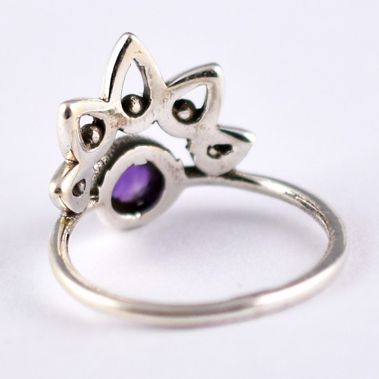 Amethyst Ring Handmade 925 Sterling Silver Crown Shape Ring Wholesale Silver Jewelry Manufacture Silver Jewelry