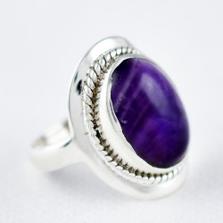 Amethyst Ring Oval Shape 925 Sterling Silver Ring Birthstone Ring Jewelry Engagement Ring Gift For Her