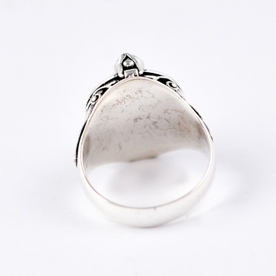 Aquamarine Ring 925 Sterling Silver Poison Ring Handmade Silver Ring Jewelry Oxidized Silver Jewelry